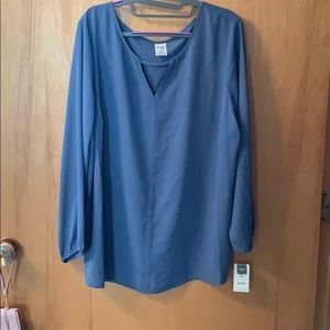 Blue 3/4 sleeve blouse